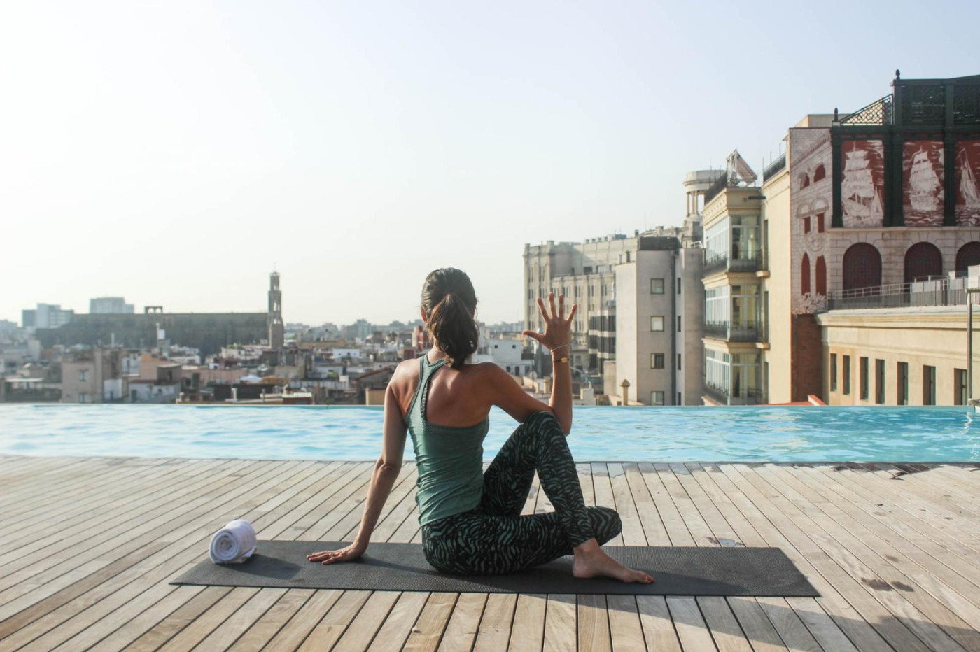 Grand Hotel Central Wellness Rooftop Yoga Sessions